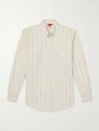 Barena - Camison Button-Down Collar Striped Cotton-Poplin Shirt - Neutrals