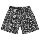 Monitaly Men's Easy Baggy Shorts in African Wax Block Print Oscar