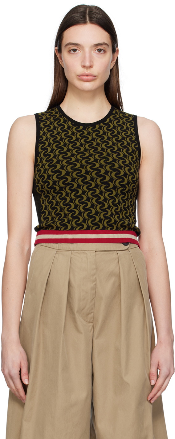Dries Van Noten Black Jacquard Vest