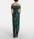 Emilia Wickstead Aislinn floral cloqué bustier gown