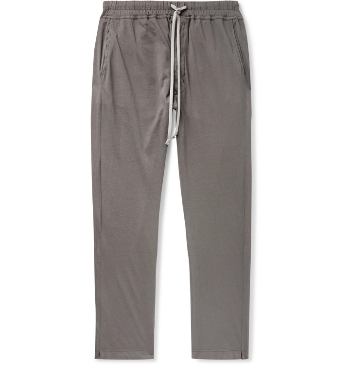 Photo: Rick Owens - DRKSHDW Berlin Tapered Cotton-Jersey Sweatpants - Gray