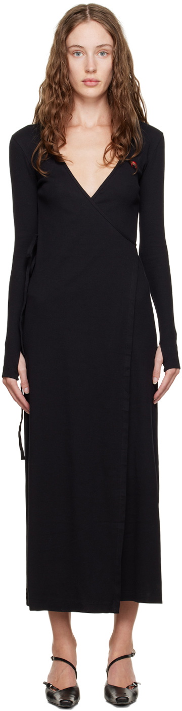 Marine Serre Black Hooded Midi Dress Marine Serre