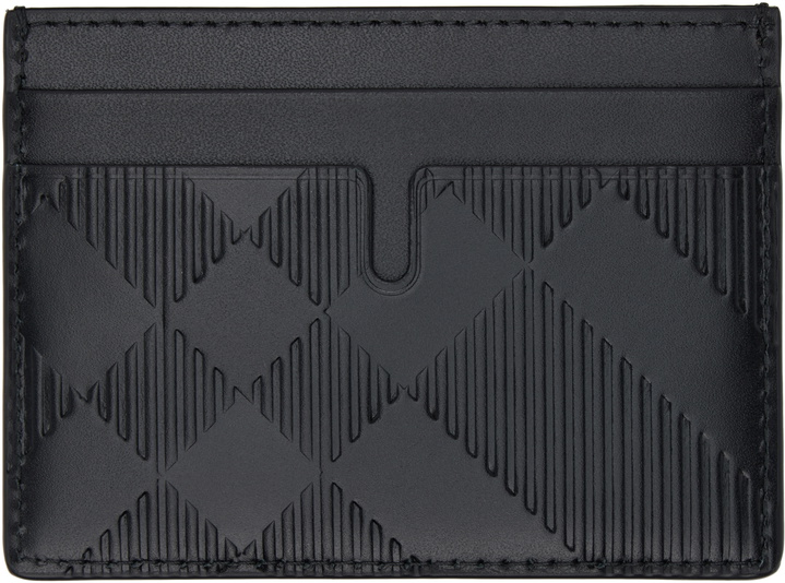 Photo: Burberry Black Embossed Check Card Holder
