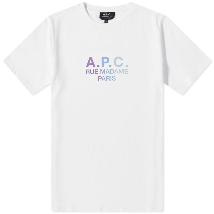 Photo: A.P.C. Tony Multicolour Logo Tee