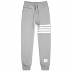 Thom Browne Men's Engineered Stripe Sweat Pant in Light Grey