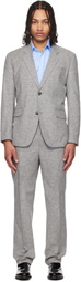 Hugo Gray Two-Piece Modern-Fit Sharkskin Suit