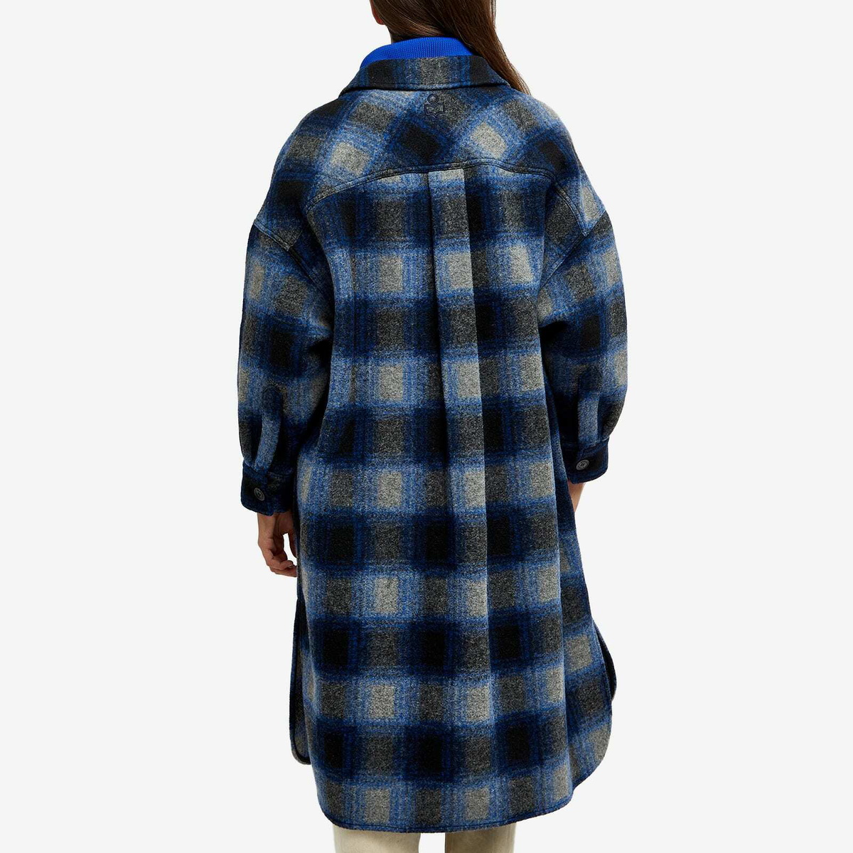 Isabel Marant Étoile Women's Fontizi Check Coat in Navy