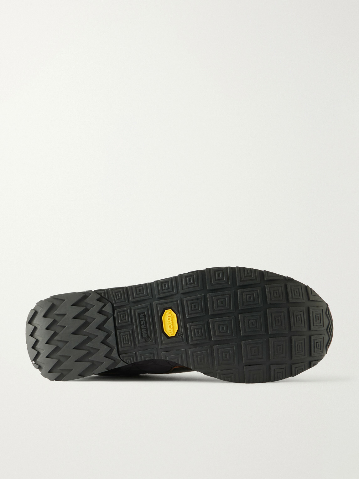 Visvim - FKT Runner Leather and Suede-Trimmed Shell Sneakers - Black
