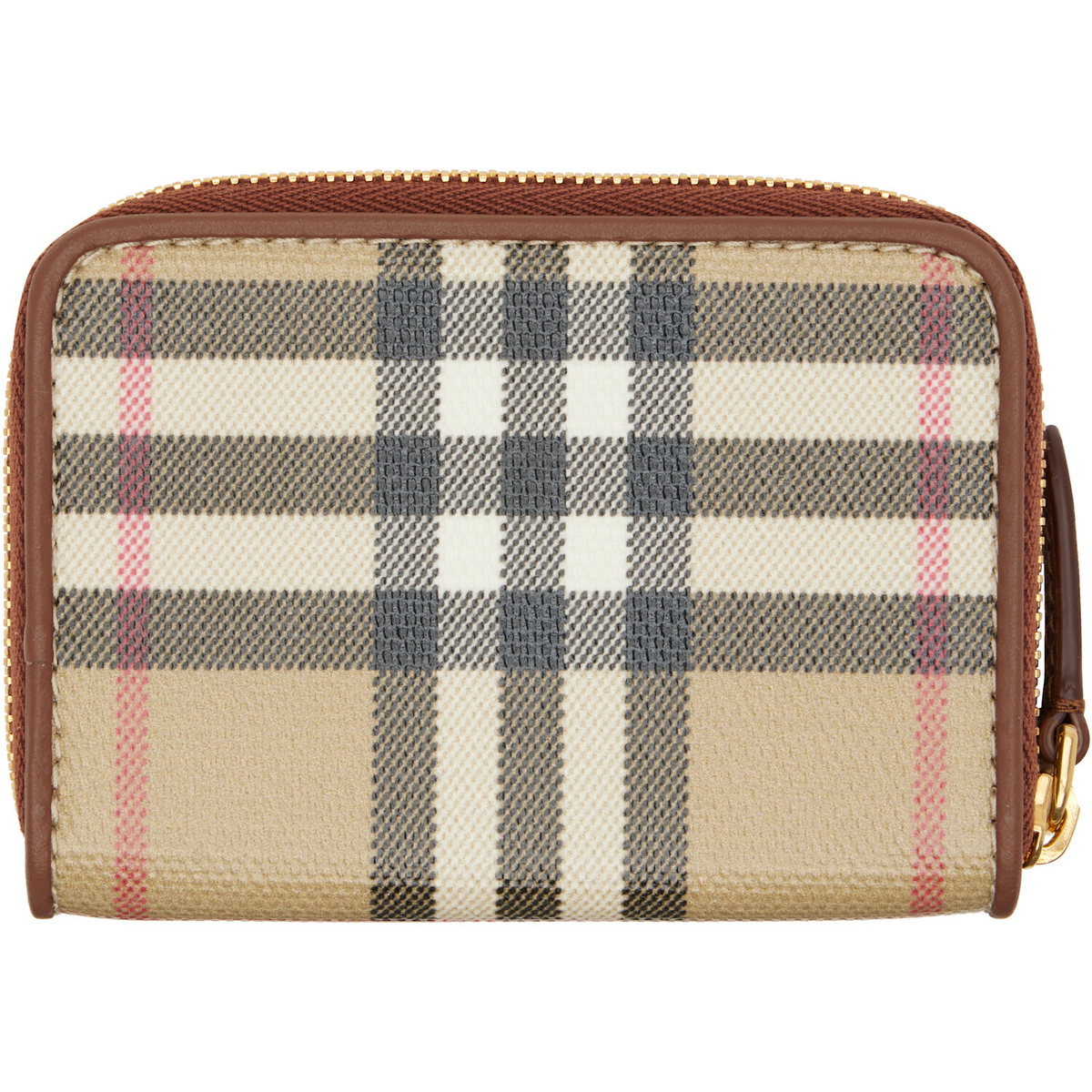 Burberry Beige Check Coin Pouch
