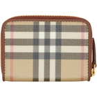 Burberry Beige Check Coin Pouch