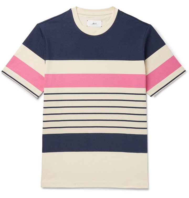 Photo: Mr P. - Striped Cotton-Jersey T-Shirt - Multi