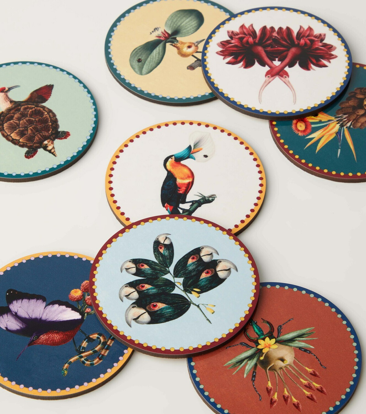 La DoubleJ Fantastic Creatures set of 8 coasters