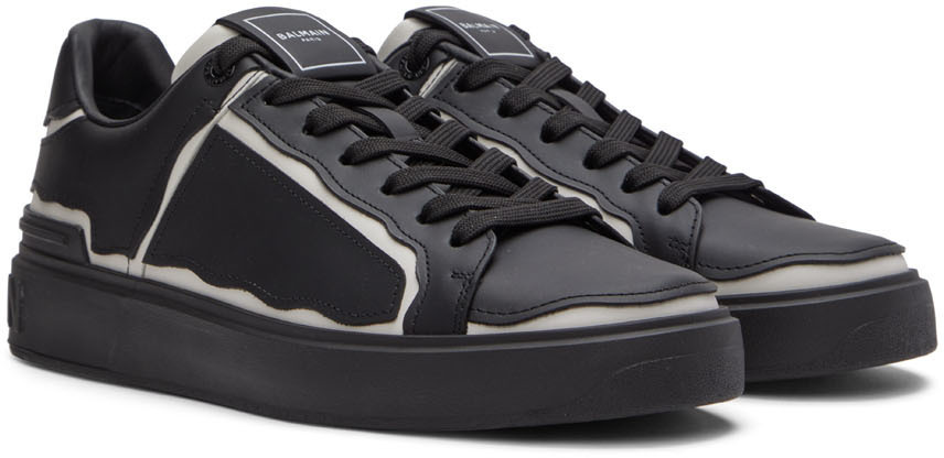 Balmain Black & White B-Court Sneakers Balmain