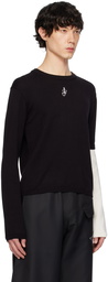 JW Anderson Black Contrast Sleeve Sweater