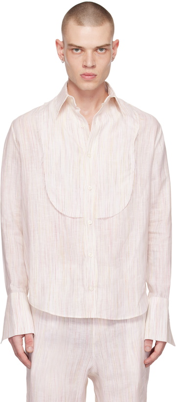 Photo: Carlota Barrera White Stripe Shirt