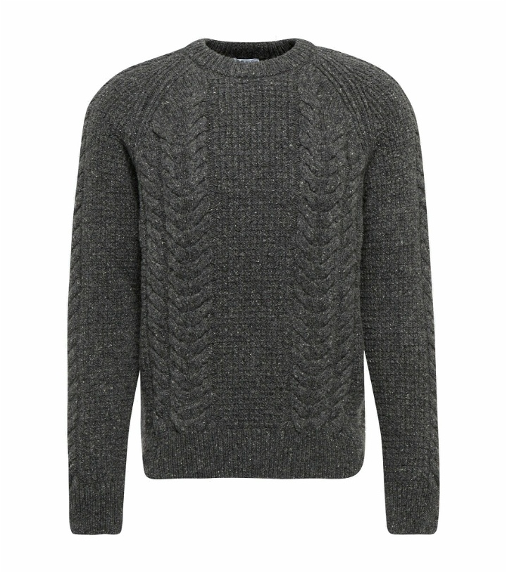 Photo: Sunspel - Cable-knit virgin wool sweater