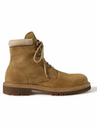 Officine Creative - Boss Leather-Trimmed Suede Boots - Neutrals