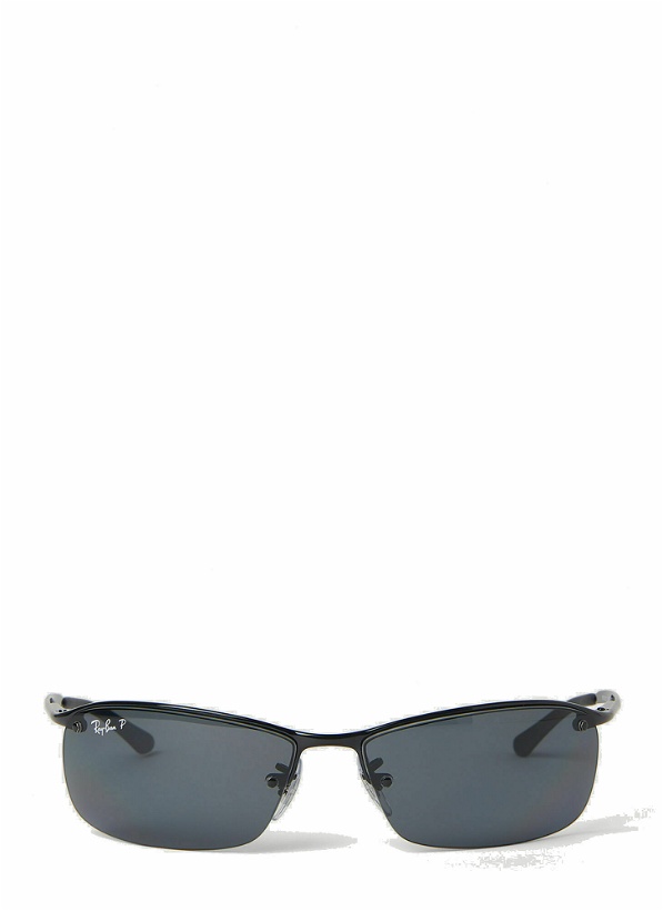 Photo: Ray-Ban - RB3183 Semi Rimless Sunglasses in Black