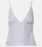 SIR Lista pinstripe cotton-blend top