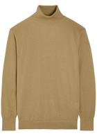 Toteme Turtle-neck Fine-knit Wool Jumper Beige