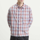 Snow Peak Men's Fade Check Breezy Shirt in Red
