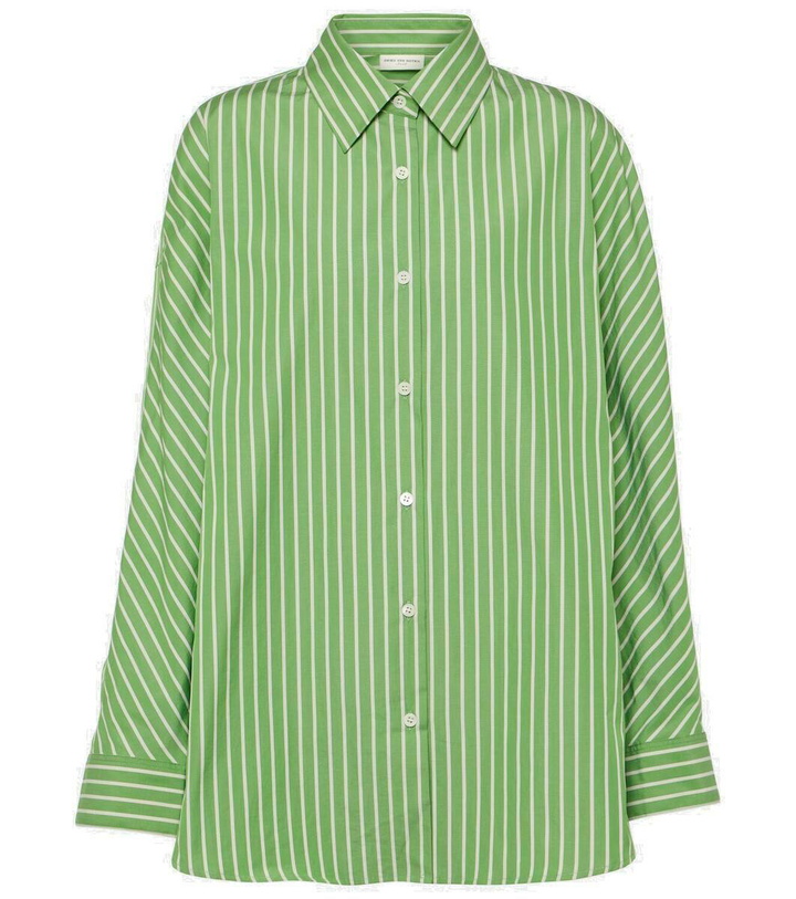 Photo: Dries Van Noten Striped cotton poplin shirt