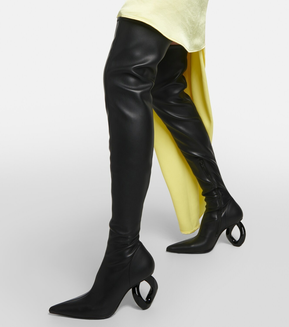 JW Anderson Chain over-the-knee leather boots JW Anderson