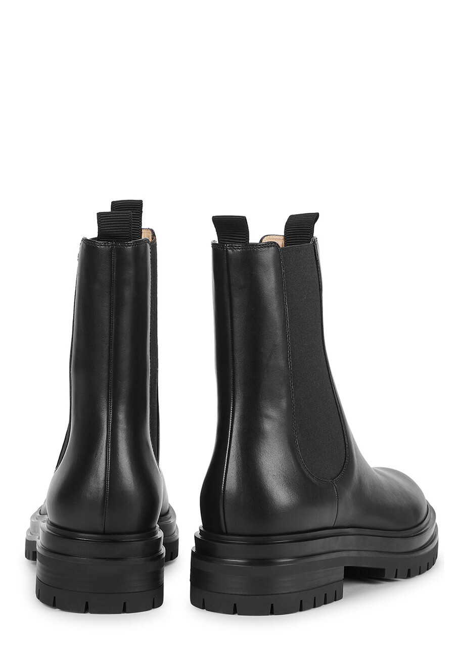 Gianvito Rossi 40 Leather Chelsea Boots Black