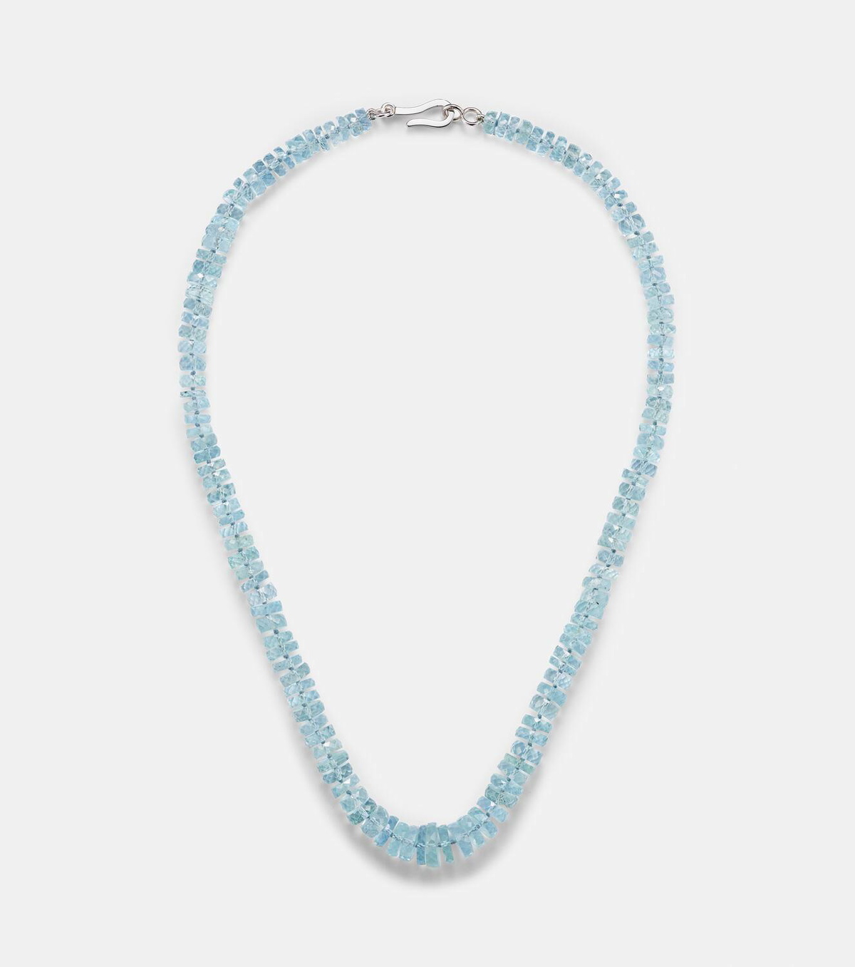 Ileana Makri 18k white gold necklace with aquamarines