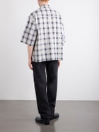KAPITAL - Camp-Collar Checked Cotton Western Shirt - Black