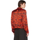 Dries Van Noten Red and Black Viscose Villiam Jacket