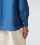Kiton Bow-detail linen shirt