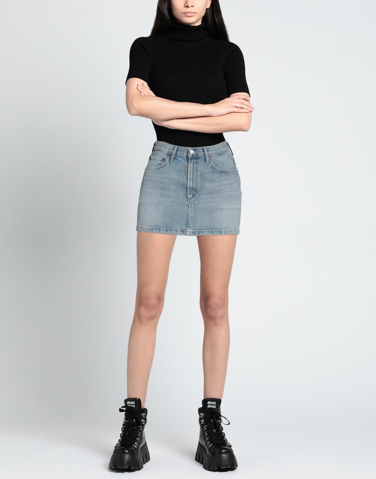 Agolde Womens Denim skirt in Blue
