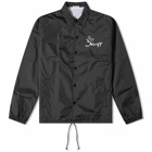 Flagstuff Men's Lips Coach Jacket in Black