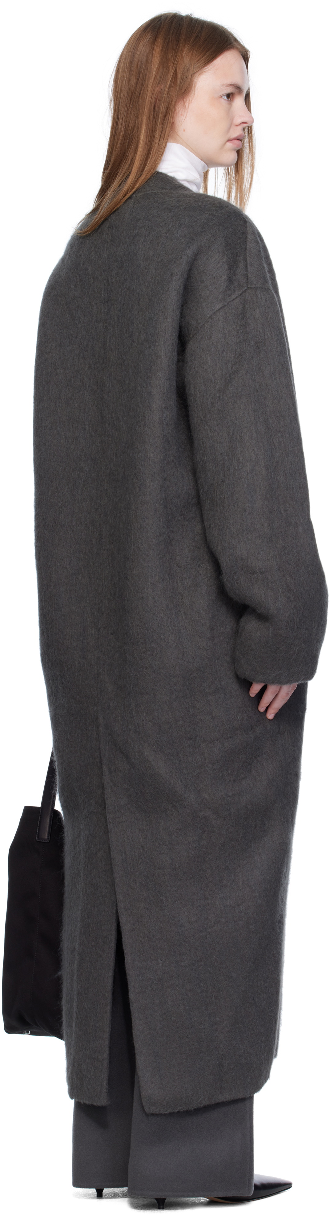 Arch The Gray Wool High-Neck Slim Coat