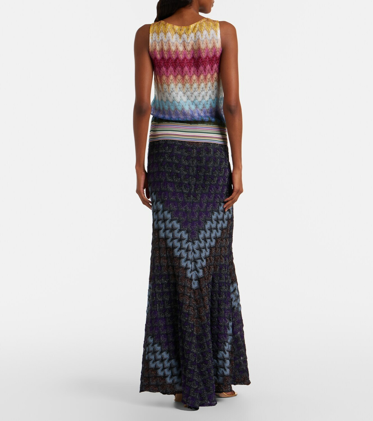 Missoni Knitted lamé maxi skirt