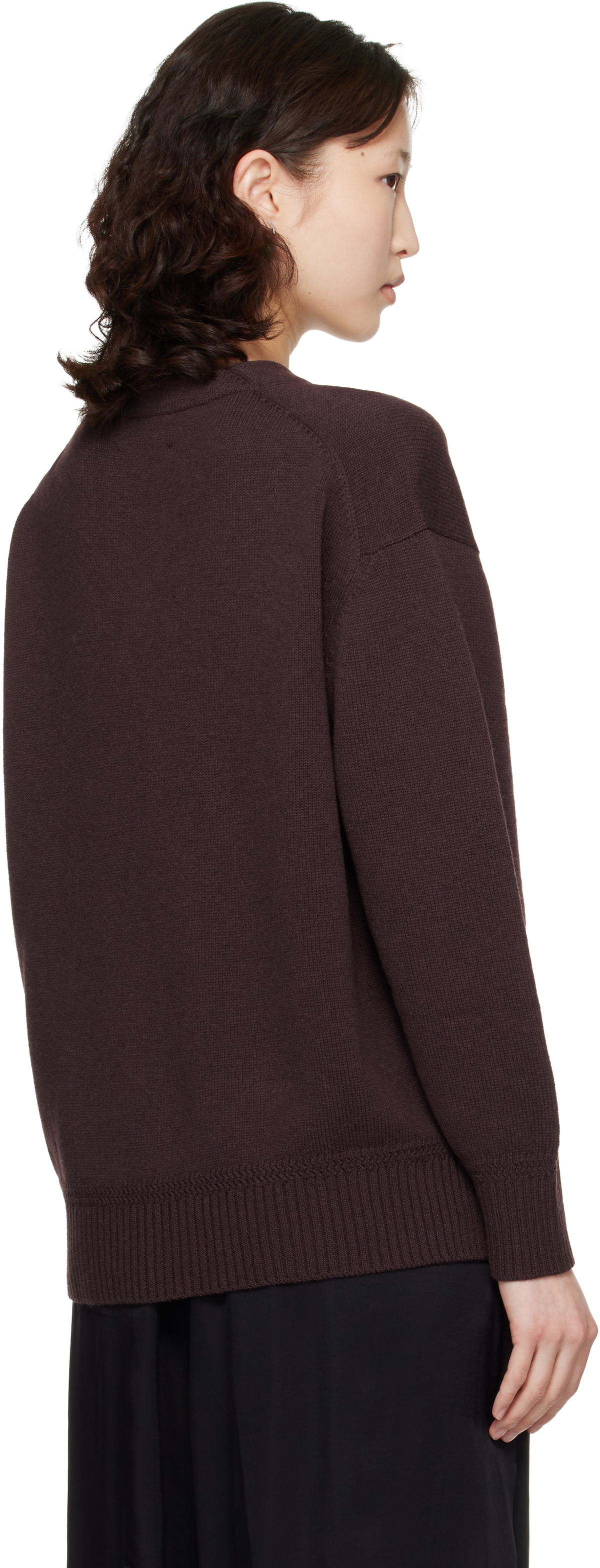 Cordera Burgundy Merino Wool Cardigan