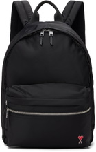 AMI Paris Black Ami de Cœur Backpack