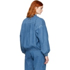 69 Blue Denim Pleated Jacket