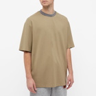 Acne Studios Men's Extorr Reverse Logo Rib T-Shirt in Dark Beige