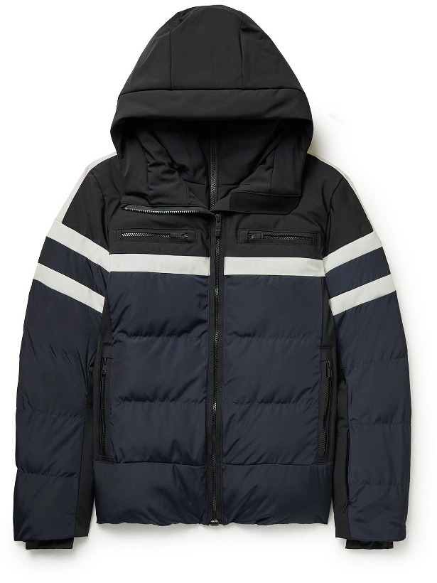 Photo: Fusalp - Abelban Hooded Quilted Colour-Block Ski Jacket - Blue