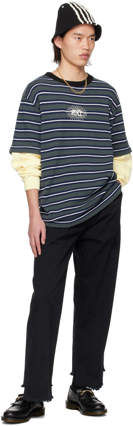 RICE NINE TEN Gray & Navy Layered Sleeve T-Shirt
