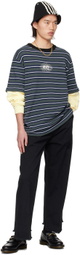 RICE NINE TEN Gray & Navy Layered Sleeve T-Shirt