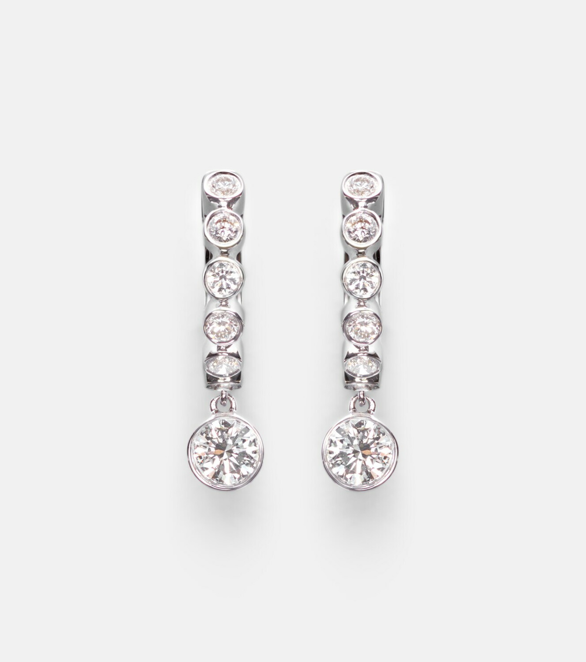 Anita Ko Melrose 18kt white gold huggie earrings with diamonds