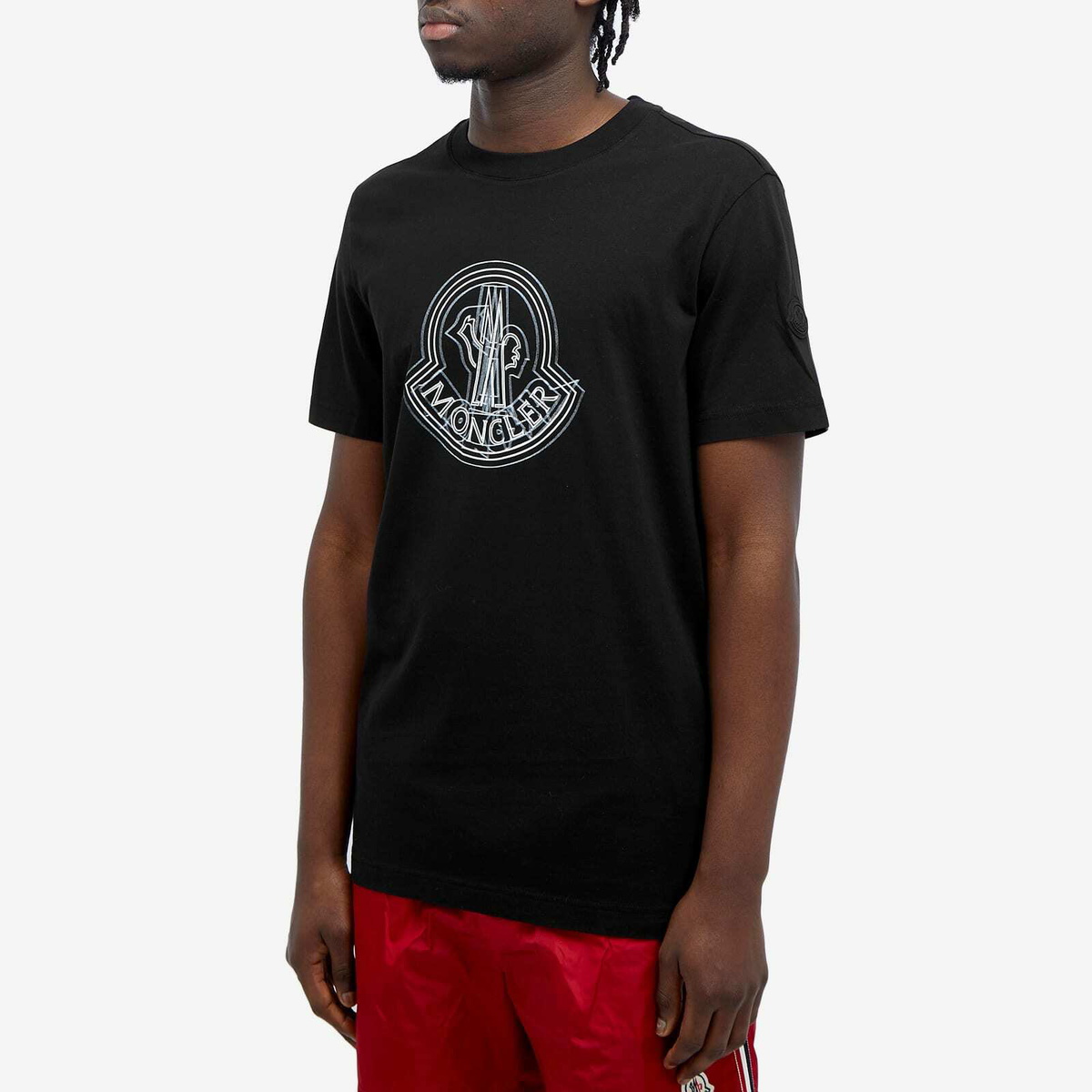 MONCLER☆24FW クラシック ロゴ Tシャツ BLACK MENS Moncler Men's Logo T-Shirt in Black Moncler
