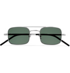 SAINT LAURENT - Square-Frame Silver-Tone Sunglasses - Silver