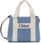 Chloé Kids Blue Printed Denim Bag