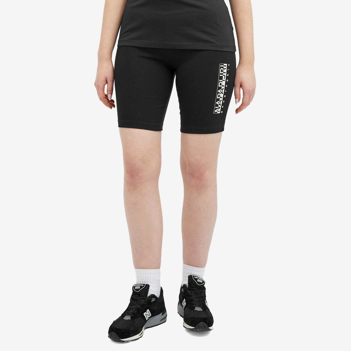 Napapijri Women's Box Cycling Shorts in Black