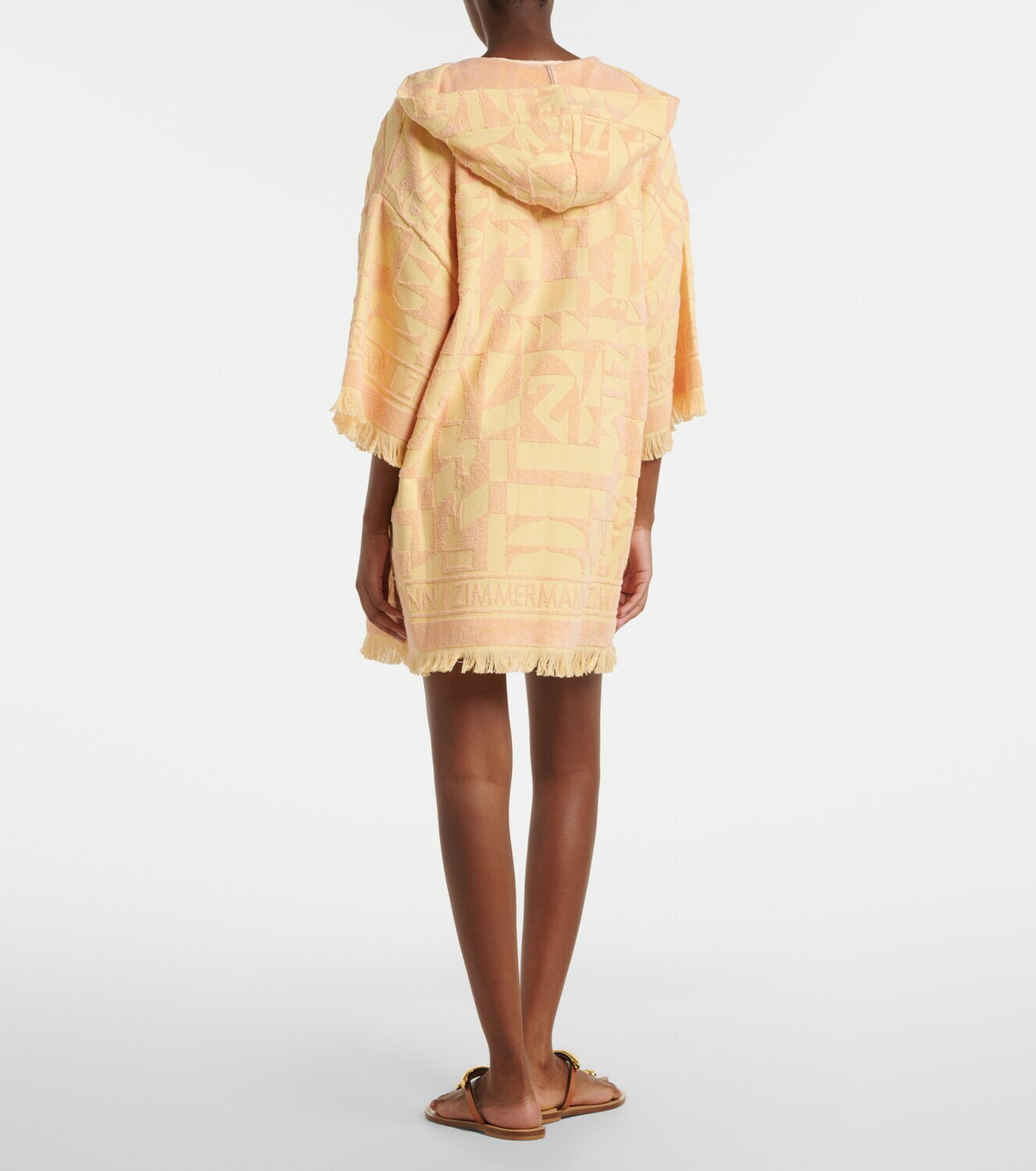 Zimmermann Pop fringed cotton terry minidress