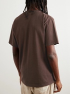 Stray Rats - You Make Me Sick Logo-Print Cotton-Jersey T-Shirt - Brown